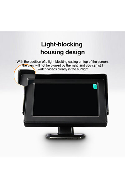 Dafiti Monitor video AUTO HD pentru monitorizarea bebelusilor pe scaunul din spate, ecran LCD reglabil 4.3”