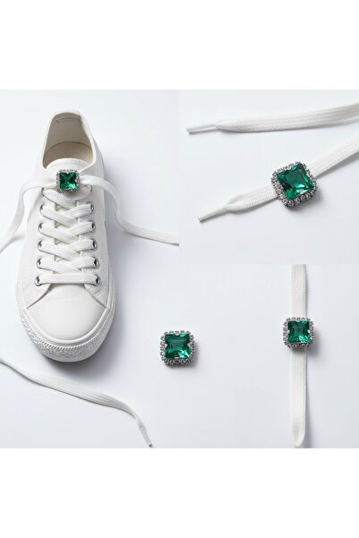 KumaşEvi Metal Ayakkabı Bağcık Charmı Kristal Taşlı ( 1 ADET )