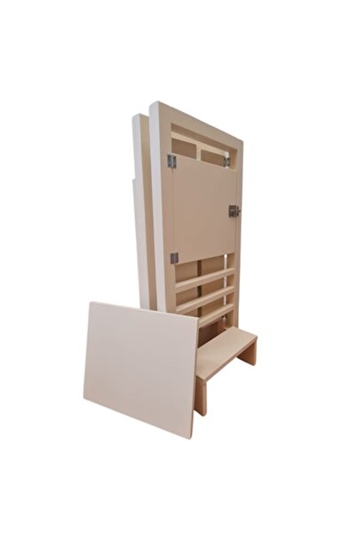 OEM Turn de activități pliabil crem, turn de învățare pliabil, 85x40x38 cm