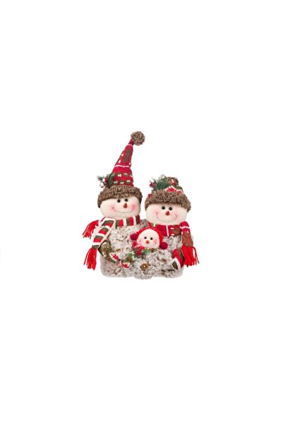 SHOPIENS Set of 3 Christmas figurines, snowman model, multicolor, 23 x 13 x 33 cm