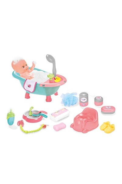 OEM Păpușă interactivă 35 cm cu cadă de baie, 12 sunete și diverse accesorii