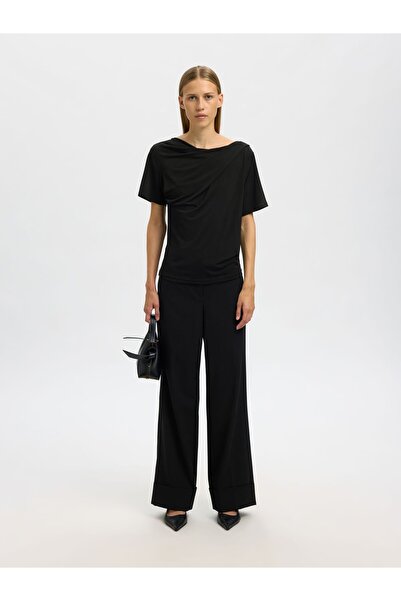 SELECTED T-Shirt Drapiertes