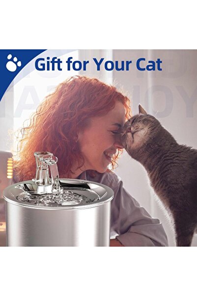 Primo Plus Pet Stainless Steel Automatic Water Fountain, 2L/67OZ