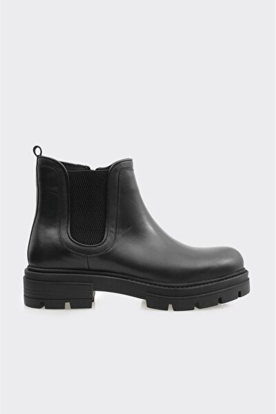 derinet Hakiki Deri Yüksek Taban Kadın Bot