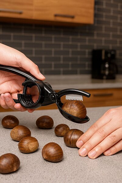 CasaPetra Metal Chestnut Cracker and Walnut Cracker 2 in 1