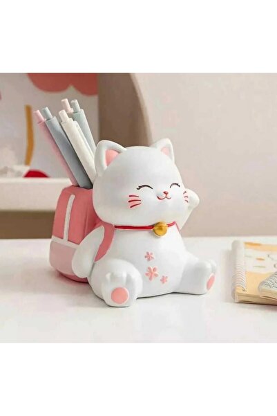 Masculin El yapımı Mervece kedili kalemlik