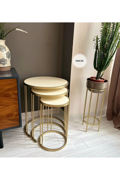 KuraArt 3’lü Lake Charm Zigon Sehpa