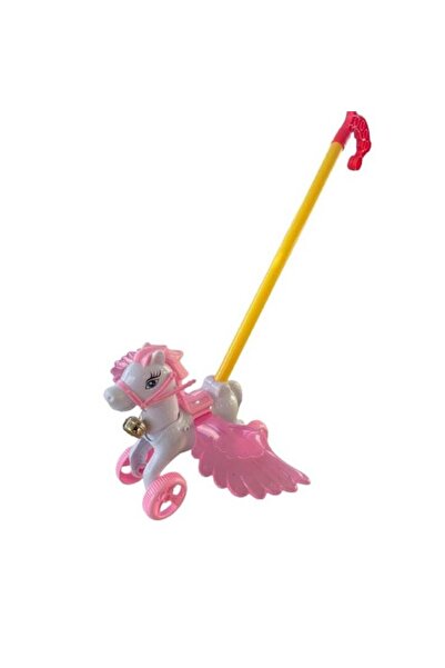OEM Push toy - horse with sparkling wings, 57 cm, 3+ years, pink/white