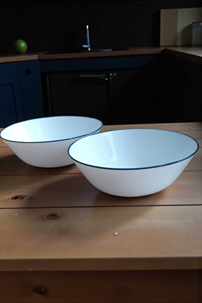 ariana sytle 2 Pieces 23 cm Gilded Salad Bowl Navy Blue