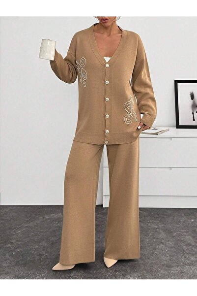 Cherry Butik Biserni detaljni gornji i donji deo jakne, kardigan, pantalone, ...