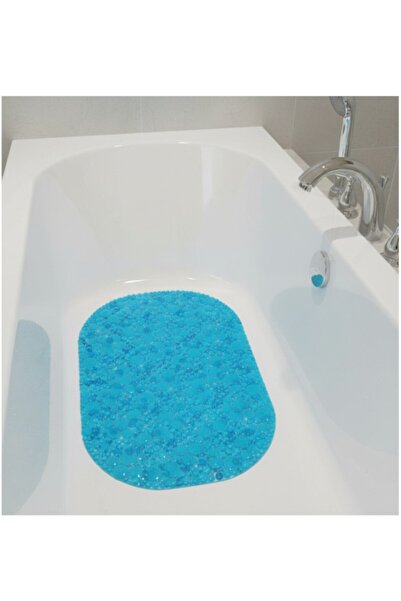 SyaMAG Anti-slip bathroom mat, turquoise blue, with suction cups, 69x38 cm