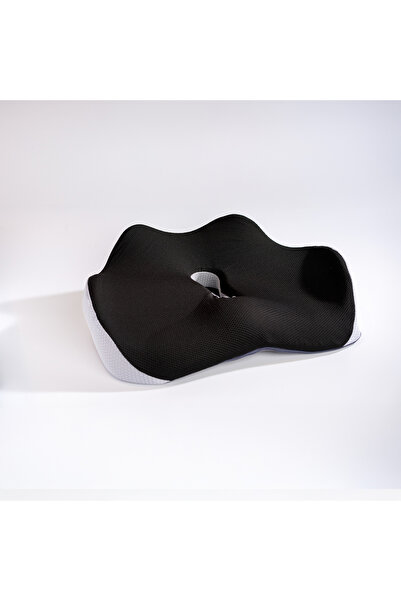 Comfort Wings وسادة مقعد تقويمية سوداء - إسفنج ميموري فوم لدعم الظهر وعظم الذنب
