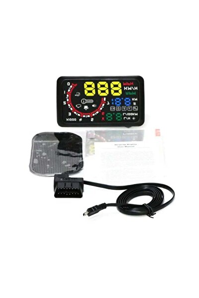 TOBYS HUD 5 — 5.5-inch Heads-Up Display (HUD) with OBD2 Speed Warning & Fuel Consumption