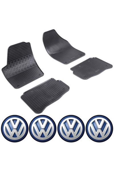 Rigum Set covorașe de cauciuc pentru Volkswagen Fox Hatchback 2004–12.2011 cu...