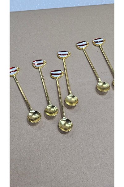 Turkish Store İstanbul 6-Piece Tea Spoon with Cup Pattern