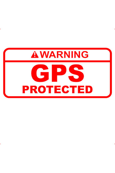 Oracal 651 GPS protected car warning sticker, 10cm, red