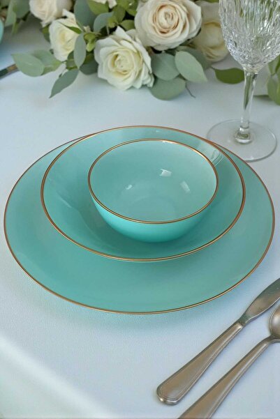 Luminarc 18 Parça 6 Kişilik Diwali Turkuaz Yemek Takımı Gld