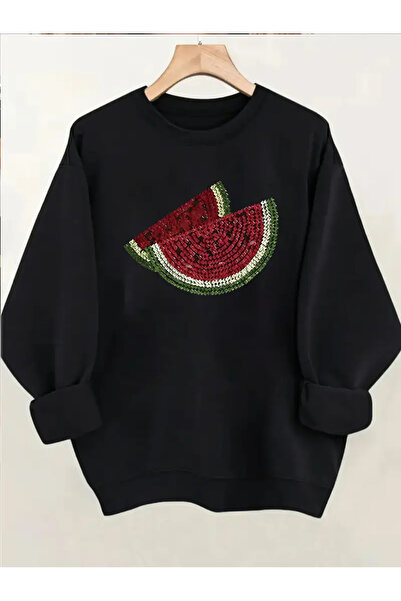 İSMTEXS سترة رياضية للجنسين مكونة من مطبوع خيوط بتصميم شريحة البطيخ من النوع ...