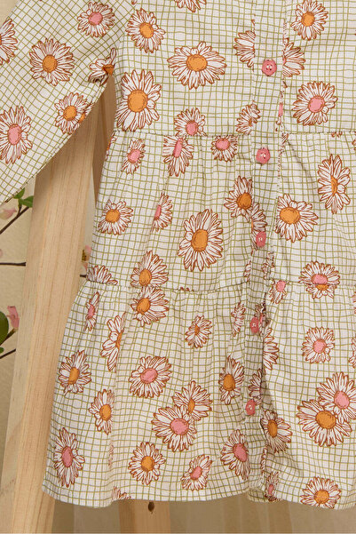 REDTAG Infant Girls Ivory Printed Dress