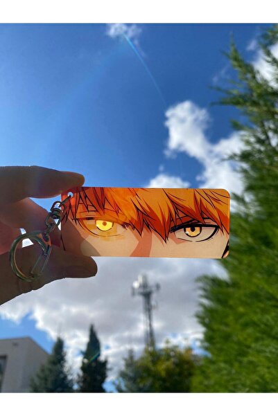 Innovate Store إكسسوار شفاف من الأكريليك على شكل سلسلة مفاتيح أنيمي كونيجامي