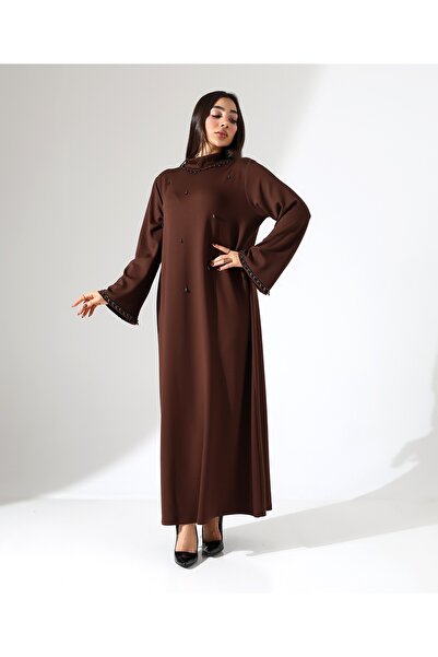 Fi'l Arz Fashion Women's Stone Detail Davet Plus Size Dress