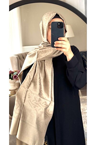 19V69 ITALIA Cream Colored Jacquard Modal Fabric Shawl 75*200 Quality