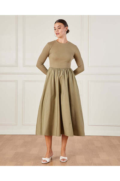 REDTAG Women Green Solid Dress