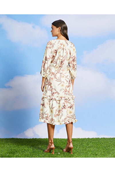 REDTAG Women White Printed Casual Dress