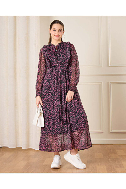 REDTAG Senior Girls Purple Printed Maxi Dress