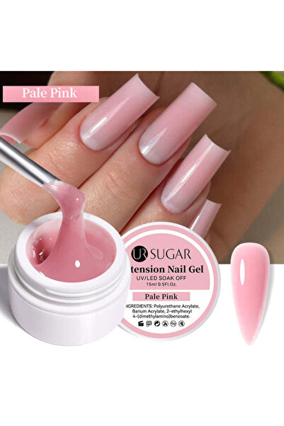 Born Pretty UR Sugar Pale Pink Extension Nail Gel /Romantik Pembe Protez Tırn...