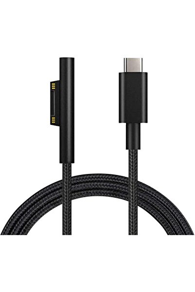 ELECDON كابل شحن USB-C مضفر من النايلون لجهاز Microsoft Surface، 45 واط 15 فو...
