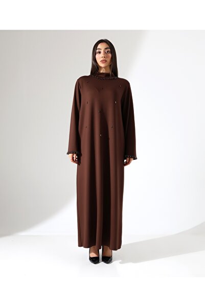 Fi'l Arz Fashion Women's Stone Detail Davet Plus Size Dress