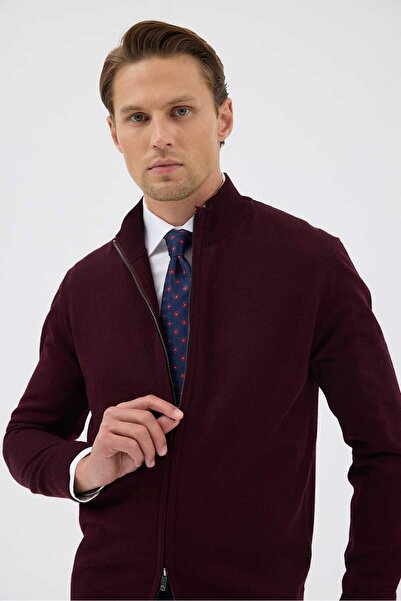 Paşahan Double Zippered Wool Knit Cardigan