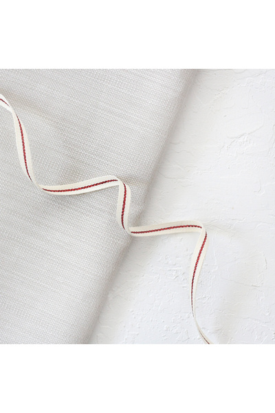 Bimotif Red Glitter Cotton Ribbon, 7 mm 5 Meters