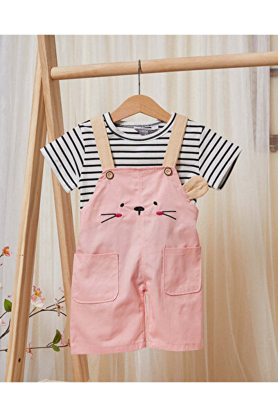 REDTAG Infant Girls Pink Printed Casual Set (2 Piece)