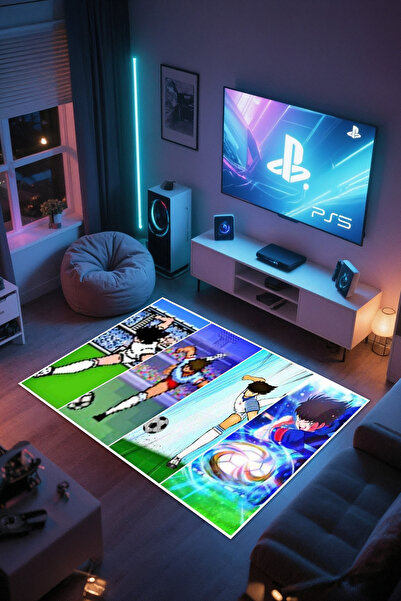 Reyhani TSUBASA-2 DESENLİ Kaymaz Taban Makinede Yıkanabilir Gaming Oyuncu Gam...