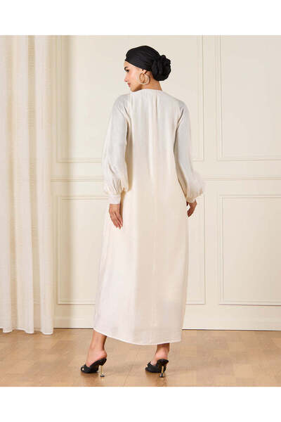 REDTAG Women Ivory Button Detailed Dress