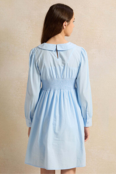 REDTAG Senior Girls Blue Collared Dress