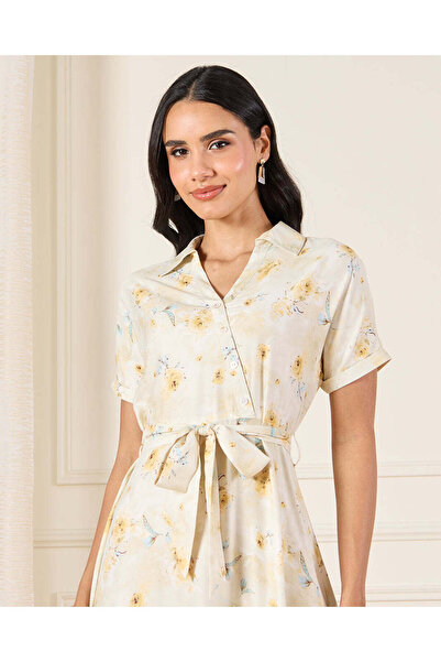 REDTAG Women Yellow Floral Dress