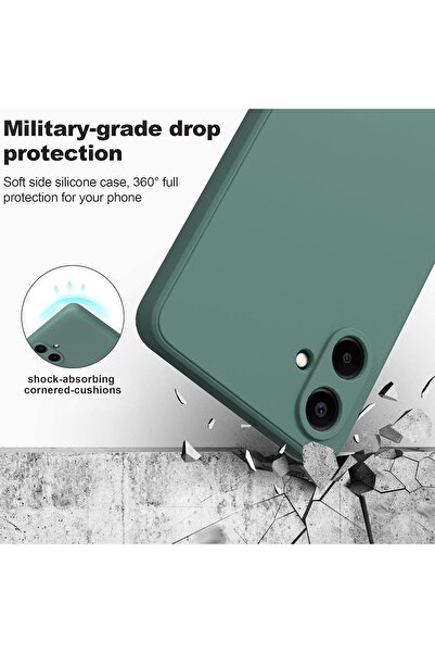 m.tk moveteck Samsung Galaxy A07 Kılıf Kamera Korumalı Yumuşak Renkli Silikon + 9H Ekran Koruyucu Cam 2in1 Set