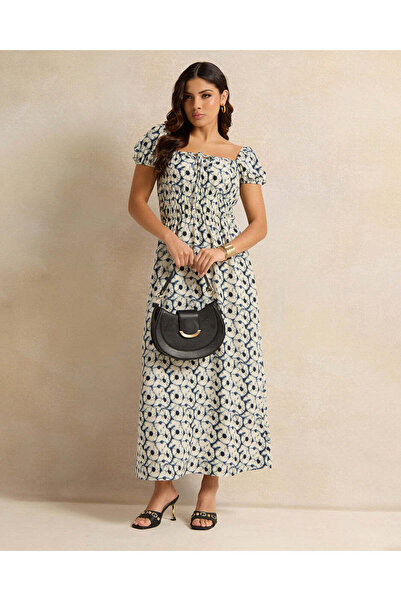 REDTAG Women Ivory Printed Maxi Dress