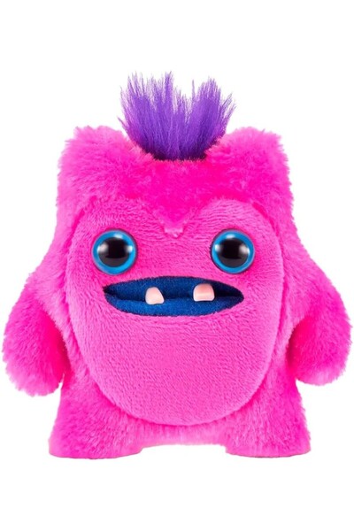 TOYFEST Mini Collectible Zuru Fuggler Baby Fuggs Funny Ugly Plush Toy Greedy Grinner Pink 9cm