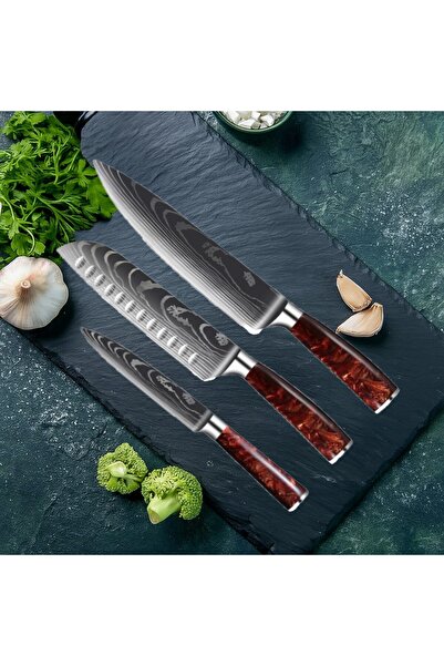 Alpargos Japon Tarzı 3lü Bıçak Seti