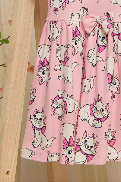 REDTAG Infant Girls Pink Marie Cat Printed Dress