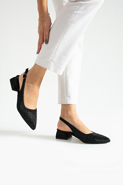 apelles Shoes Stone Detail Open Back Heeled Shoes
