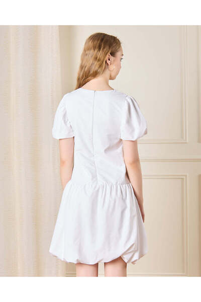 REDTAG Senior Girls White Embellished Dress