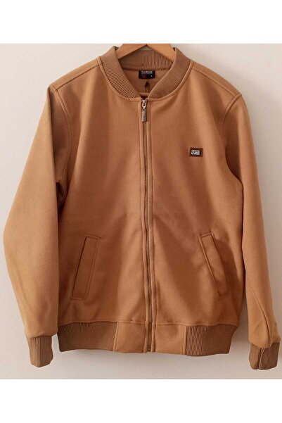 POLOMİRAGE Men's Cotton Zippered College Collar Sweatshirt