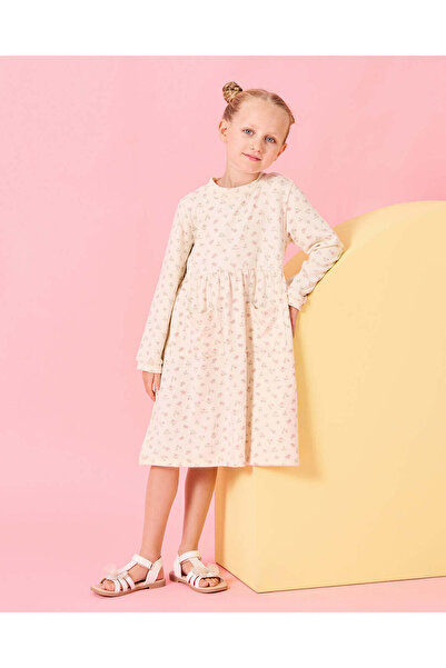 REDTAG Girls Ivory Printed Dress