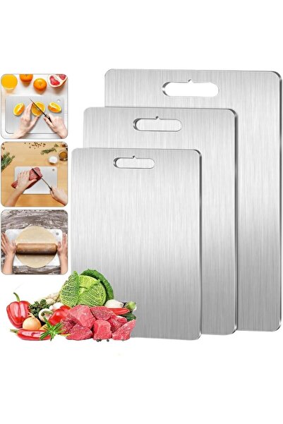 007 Jumairaye Titanium Double-Sided 3-Piece Cutting Board Set