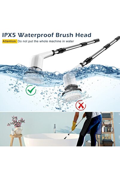 Generic DENX Cordless Electric Spin Scrubber, Electric Cleaning Brush with 9 Replacement Brush Heads,DX3630